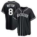 tocy C.Rockies #8 Ryan Ritter Player Black Fashion Out Home Game Stitched Jerseys