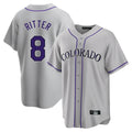 tocy C.Rockies #8 Ryan Ritter Player Gray Game Home Stitched Jerseys