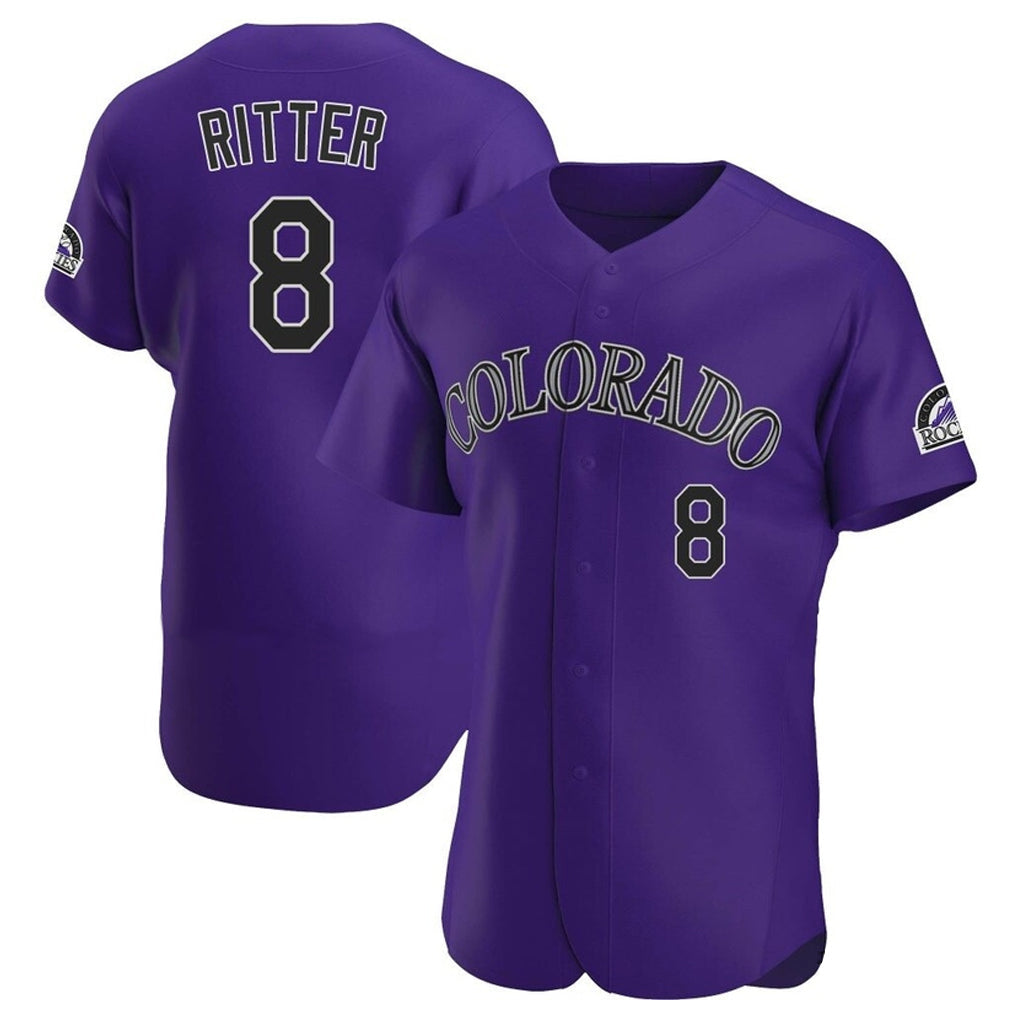 tocy C.Rockies #8 Ryan Ritter Player Purple Limited Elite Home Stitched Jerseys