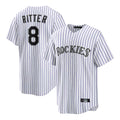tocy C.Rockies #8 Ryan Ritter Player White Game Home Stitched Jerseys