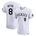 tocy C.Rockies #8 Ryan Ritter Player White Limited Elite Home Stitched Jerseys