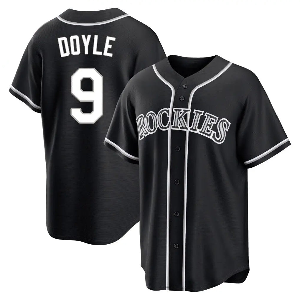 tocy C.Rockies #9 Brenton Doyle Player Black Fashion Out Home Game Stitched Jerseys