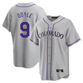 tocy C.Rockies #9 Brenton Doyle Player Gray Game Home Stitched Jerseys