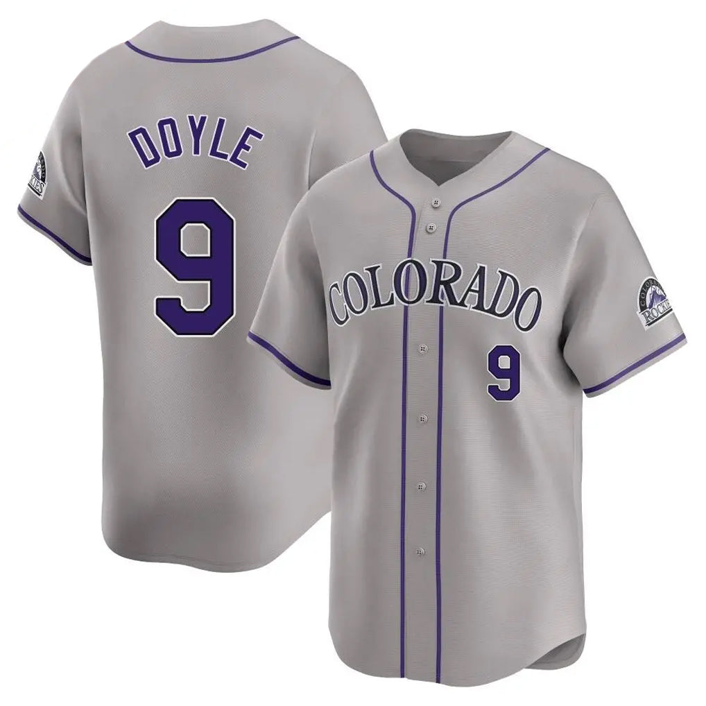 tocy C.Rockies #9 Brenton Doyle Player Gray Limited Home Stitched Jerseys