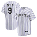 tocy C.Rockies #9 Brenton Doyle Player White Game Home Stitched Jerseys