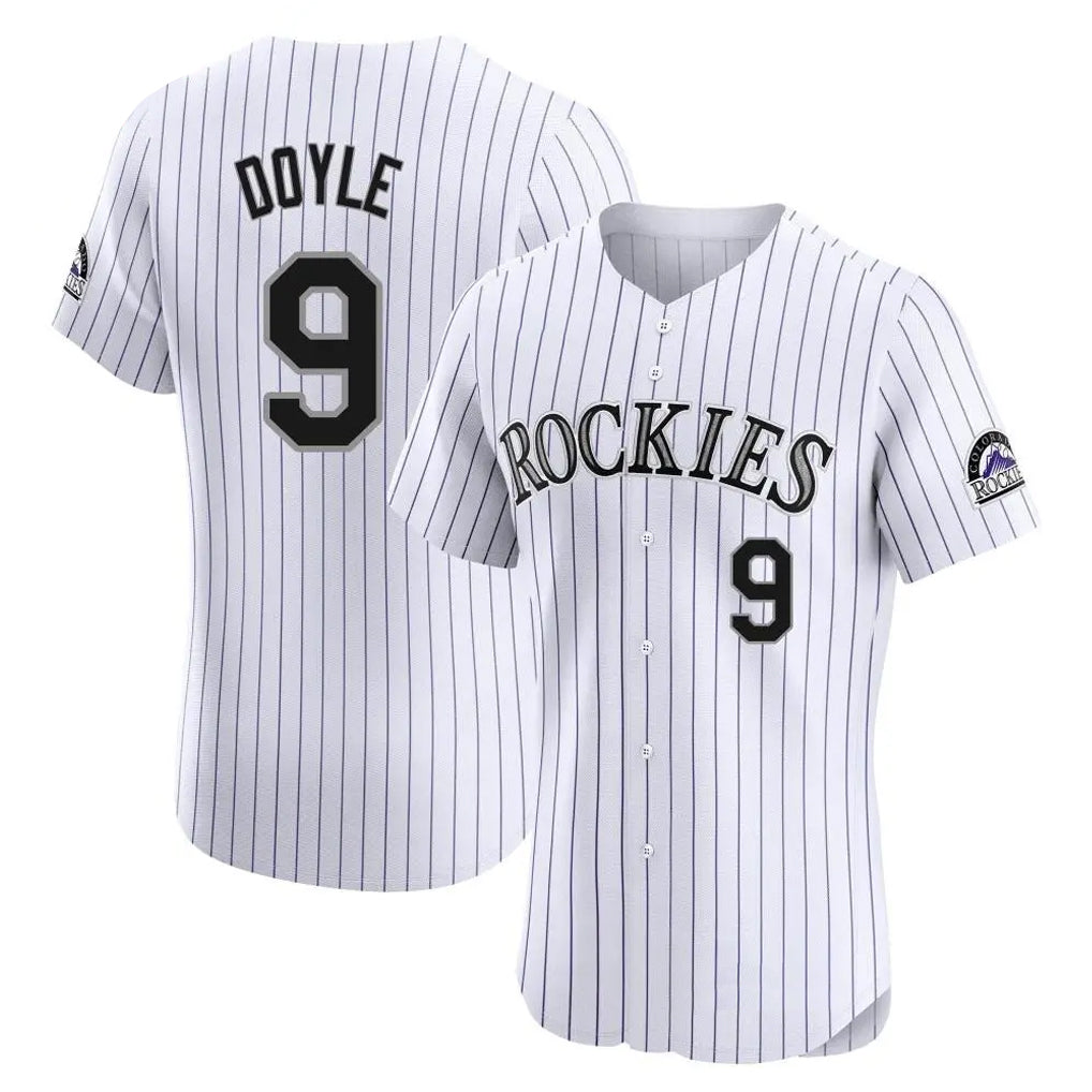 tocy C.Rockies #9 Brenton Doyle Player White Limited Elite Home Stitched Jerseys
