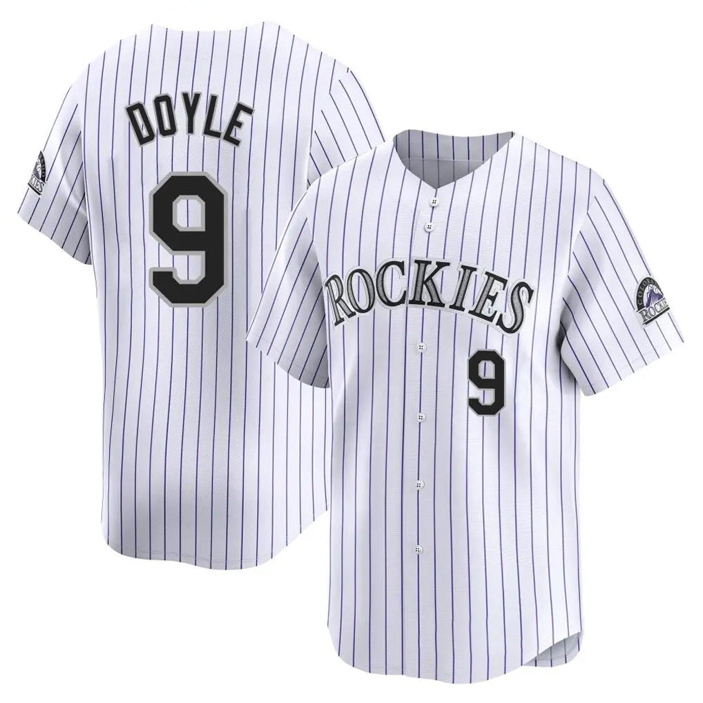 tocy C.Rockies #9 Brenton Doyle Player White Limited Home Stitched Jerseys