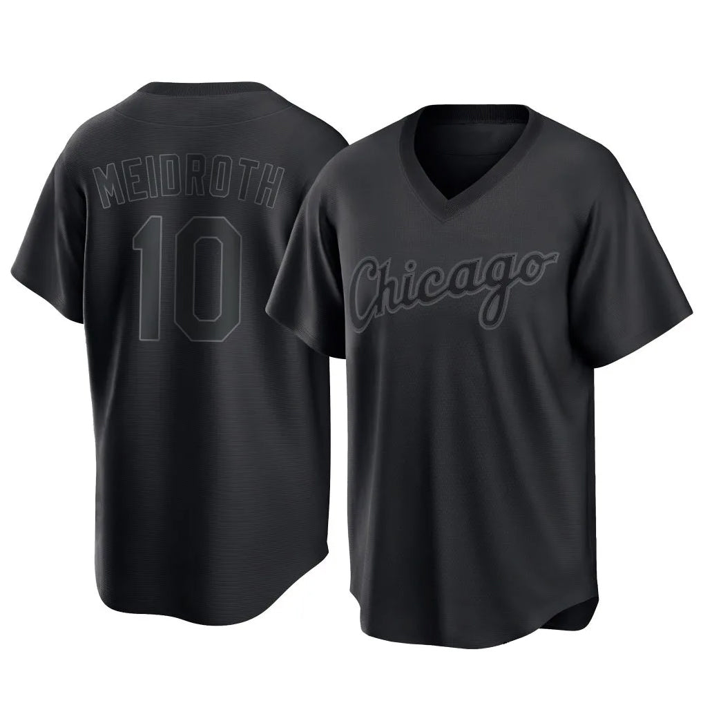 tocy C.White Sox #10 Chase Meidroth Player Black T-shirt Home Game Stitched Jerseys