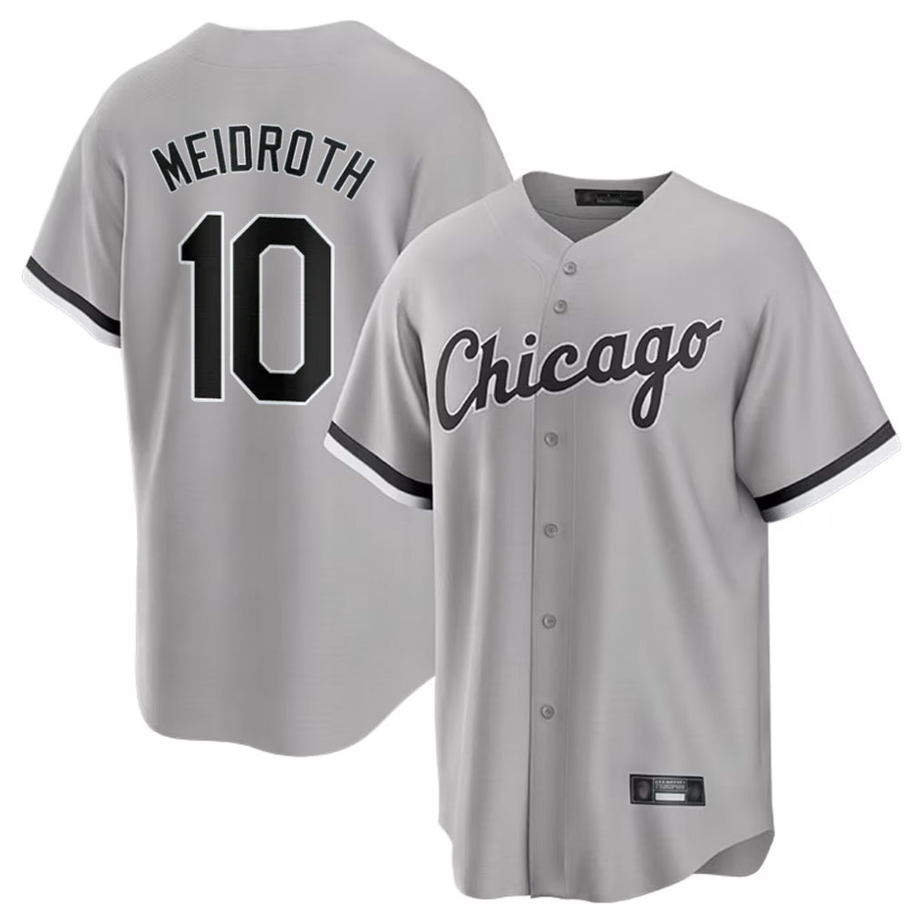 tocy C.White Sox #10 Chase Meidroth Player Gray Home Game Stitched Jerseys