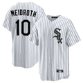 tocy C.White Sox #10 Chase Meidroth Player White Stripe Home Game Stitched Jerseys