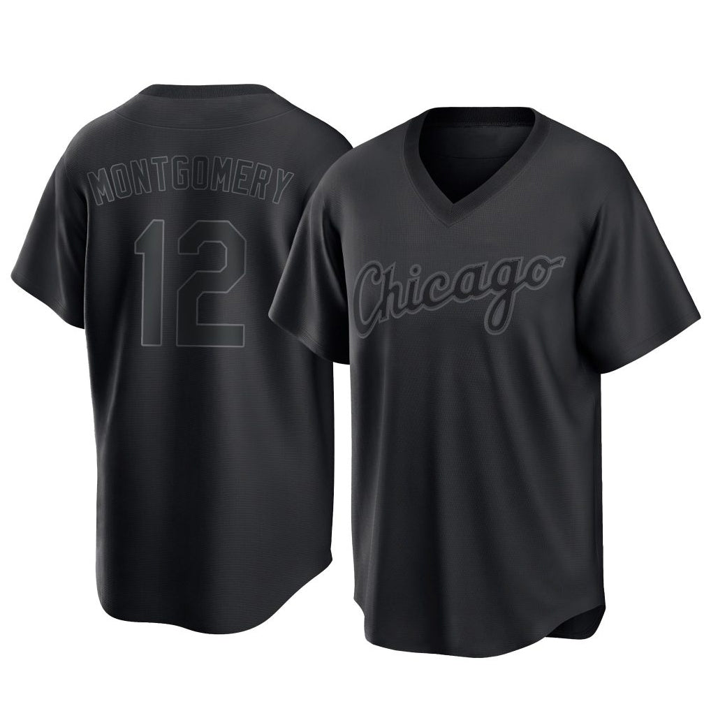 tocy C.White Sox #12 Colson Montgomery Player Black T-shirt Home Game Stitched Jerseys