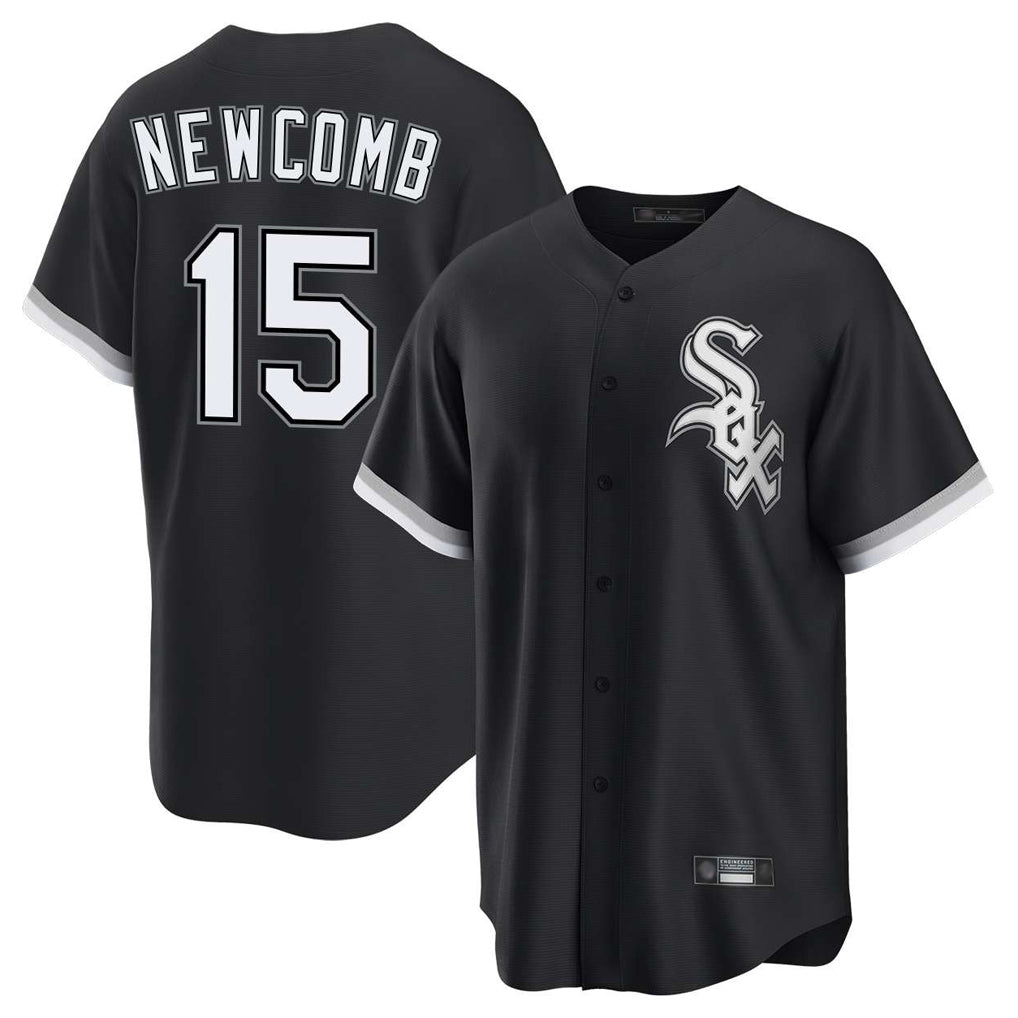 tocy C.White Sox #15 Sean Newcomb Player Black Home Game Stitched Jerseys