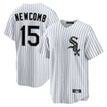 tocy C.White Sox #15 Sean Newcomb Player White Stripe Home Game Stitched Jerseys