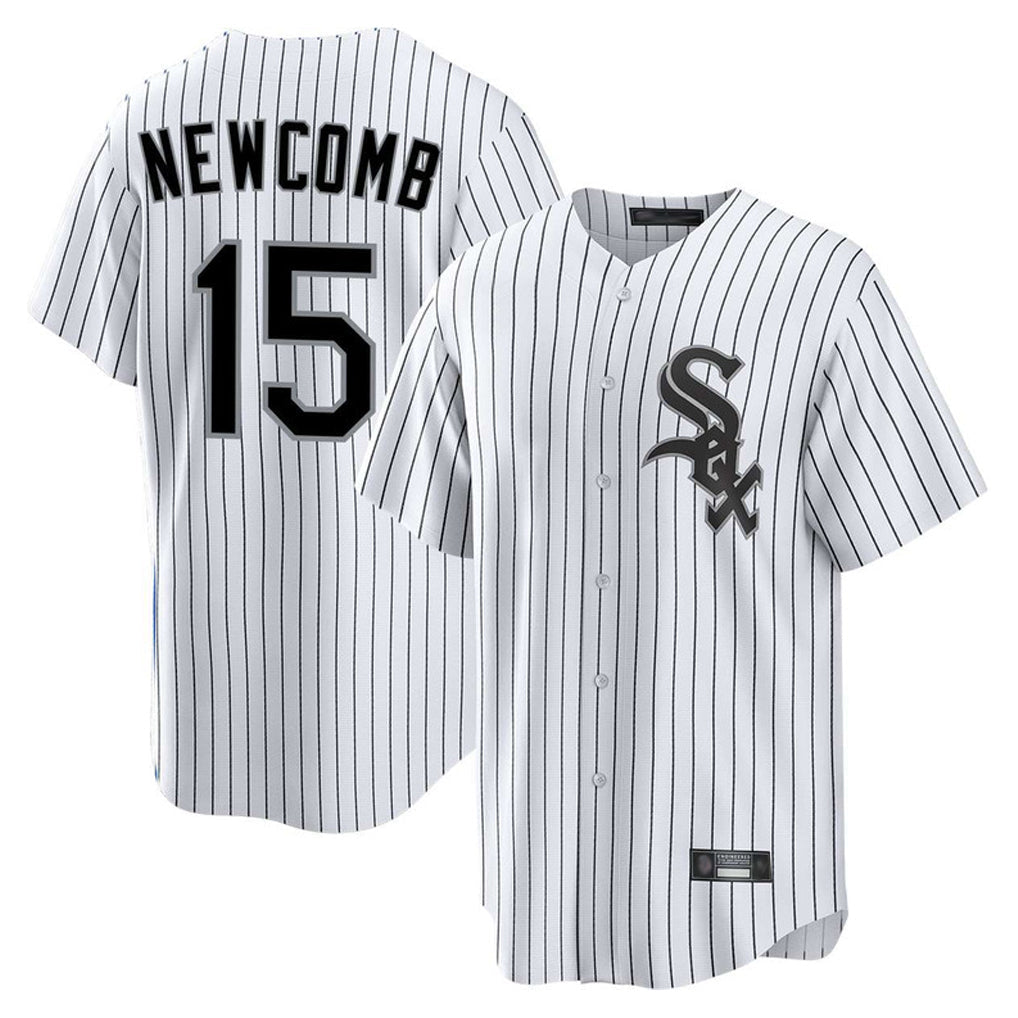 tocy C.White Sox #15 Sean Newcomb Player White Stripe Home Game Stitched Jerseys