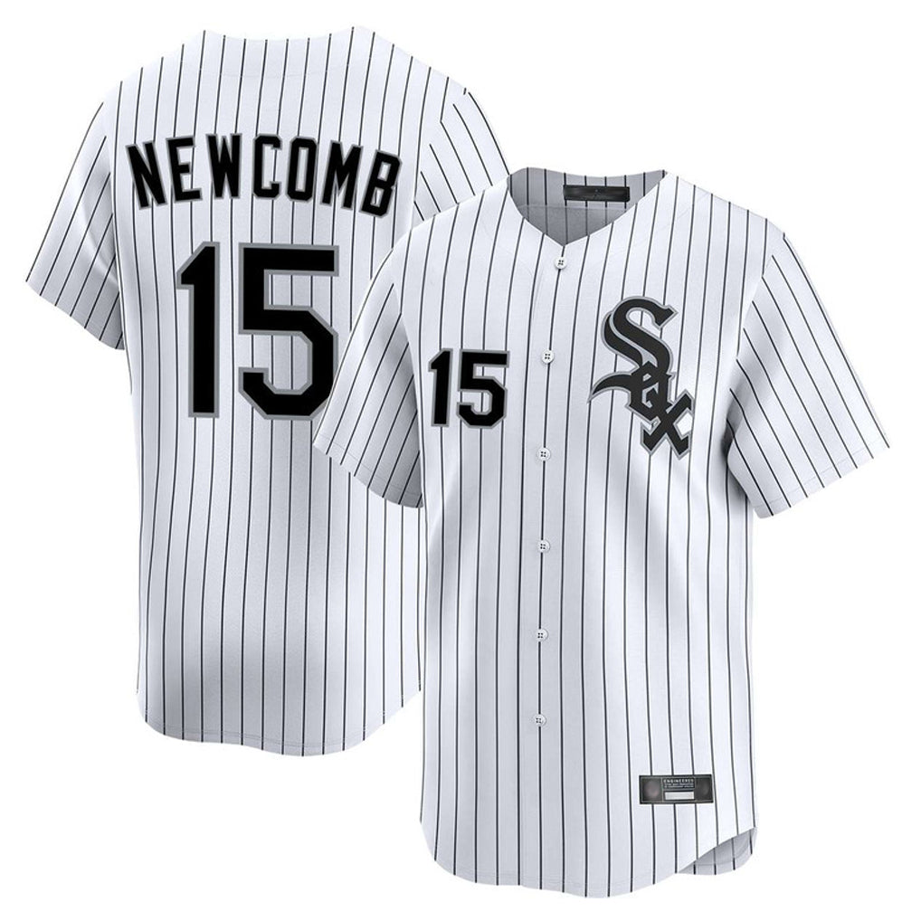 tocy C.White Sox #15 Sean Newcomb Player White Stripe Limited Home Stitched Jerseys