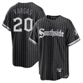 tocy C.White Sox #20 Miguel Vargas Player Black City Connect Home Game Stitched Jerseys