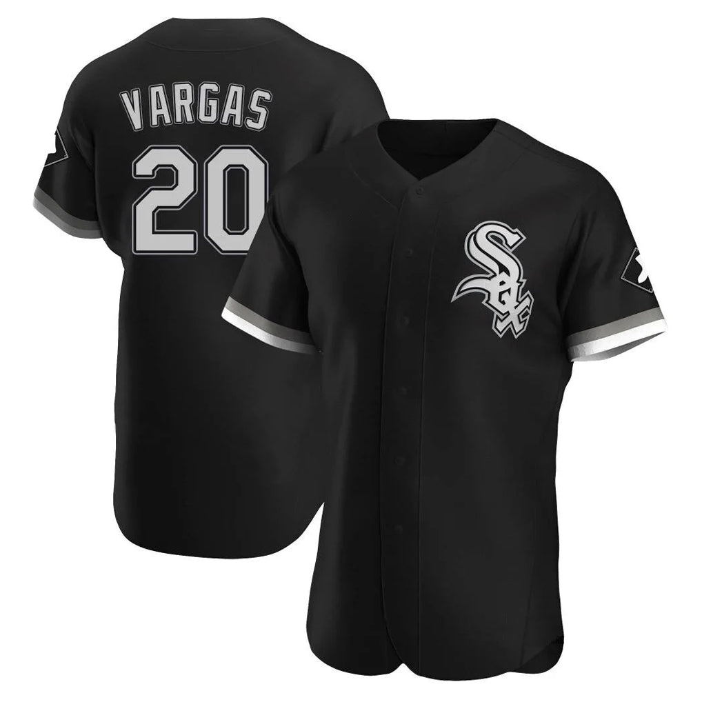 tocy C.White Sox #20 Miguel Vargas Player Black Limited Elite Home Stitched Jerseys