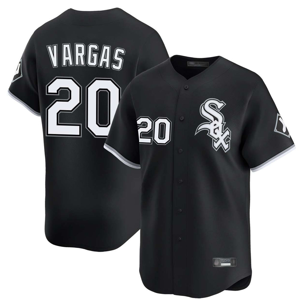 tocy C.White Sox #20 Miguel Vargas Player Black Limited Home Stitched Jerseys