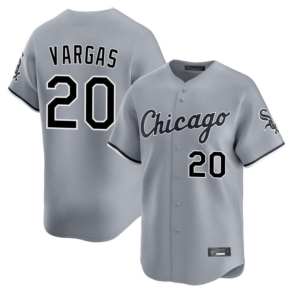 tocy C.White Sox #20 Miguel Vargas Player Gray Road Limited Home Stitched Jerseys