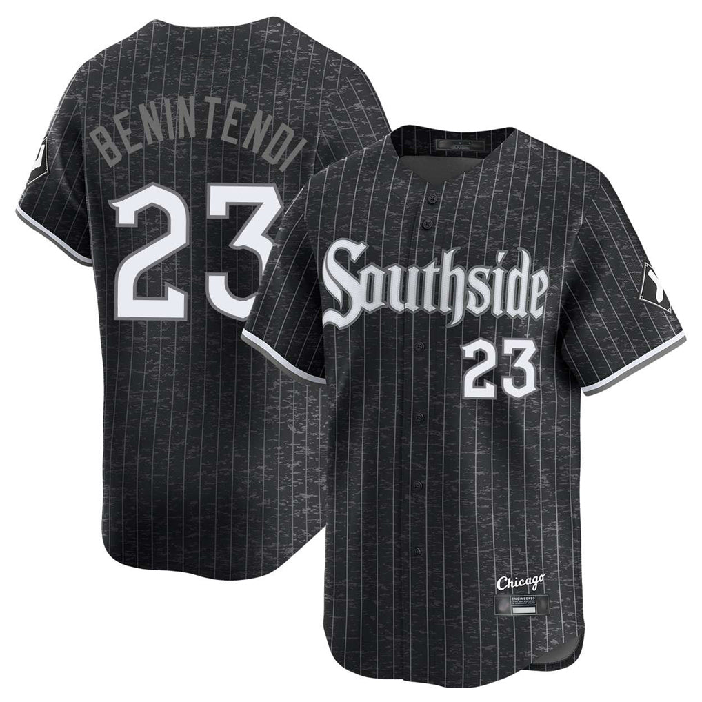 tocy C.White Sox #23 Andrew Benintendi Player Black City Connect Limited Home Stitched Jerseys