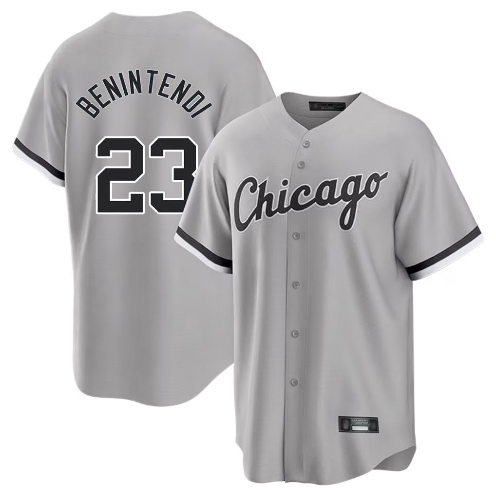 tocy C.White Sox #23 Andrew Benintendi Player Gray Home Game Stitched Jerseys