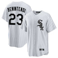 tocy C.White Sox #23 Andrew Benintendi Player White Stripe Home Game Stitched Jerseys