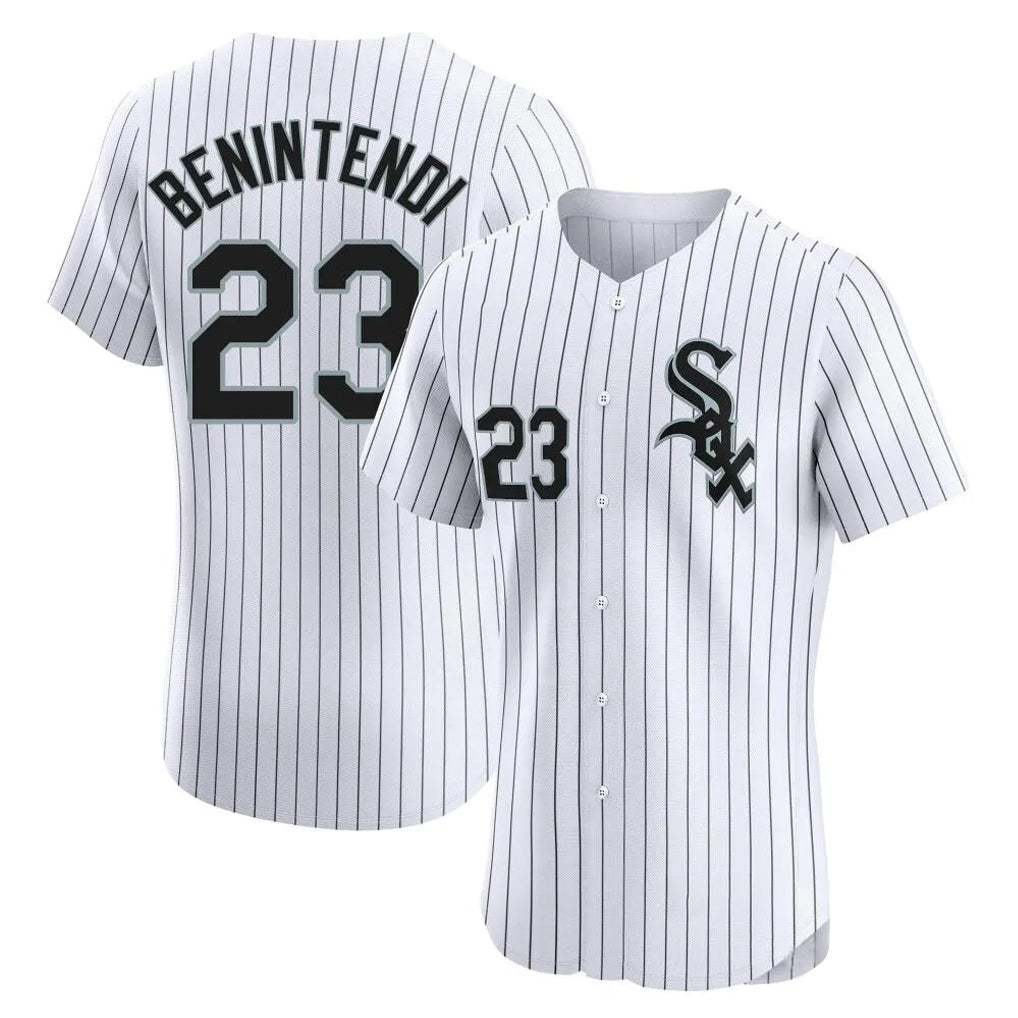 tocy C.White Sox #23 Andrew Benintendi Player White Stripe Limited Elite Home Stitched Jerseys