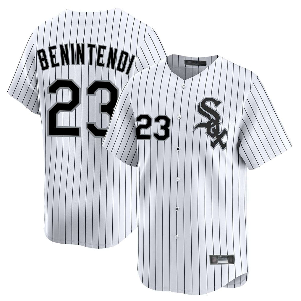 tocy C.White Sox #23 Andrew Benintendi Player White Stripe Limited Home Stitched Jerseys