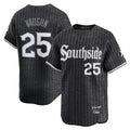 tocy C.White Sox #25 Andrew Vaughn Player Black City Connect Limited Home Stitched Jerseys