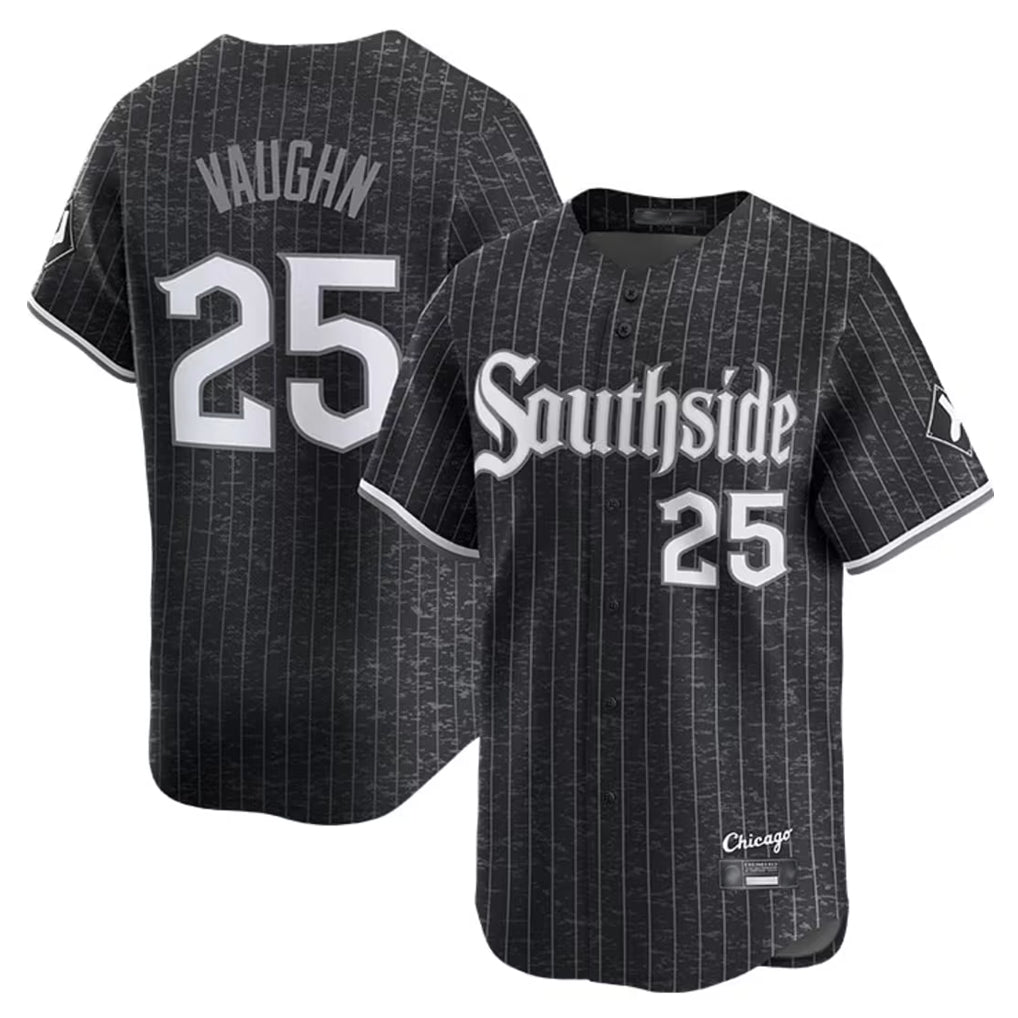 tocy C.White Sox #25 Andrew Vaughn Player Black City Connect Limited Home Stitched Jerseys