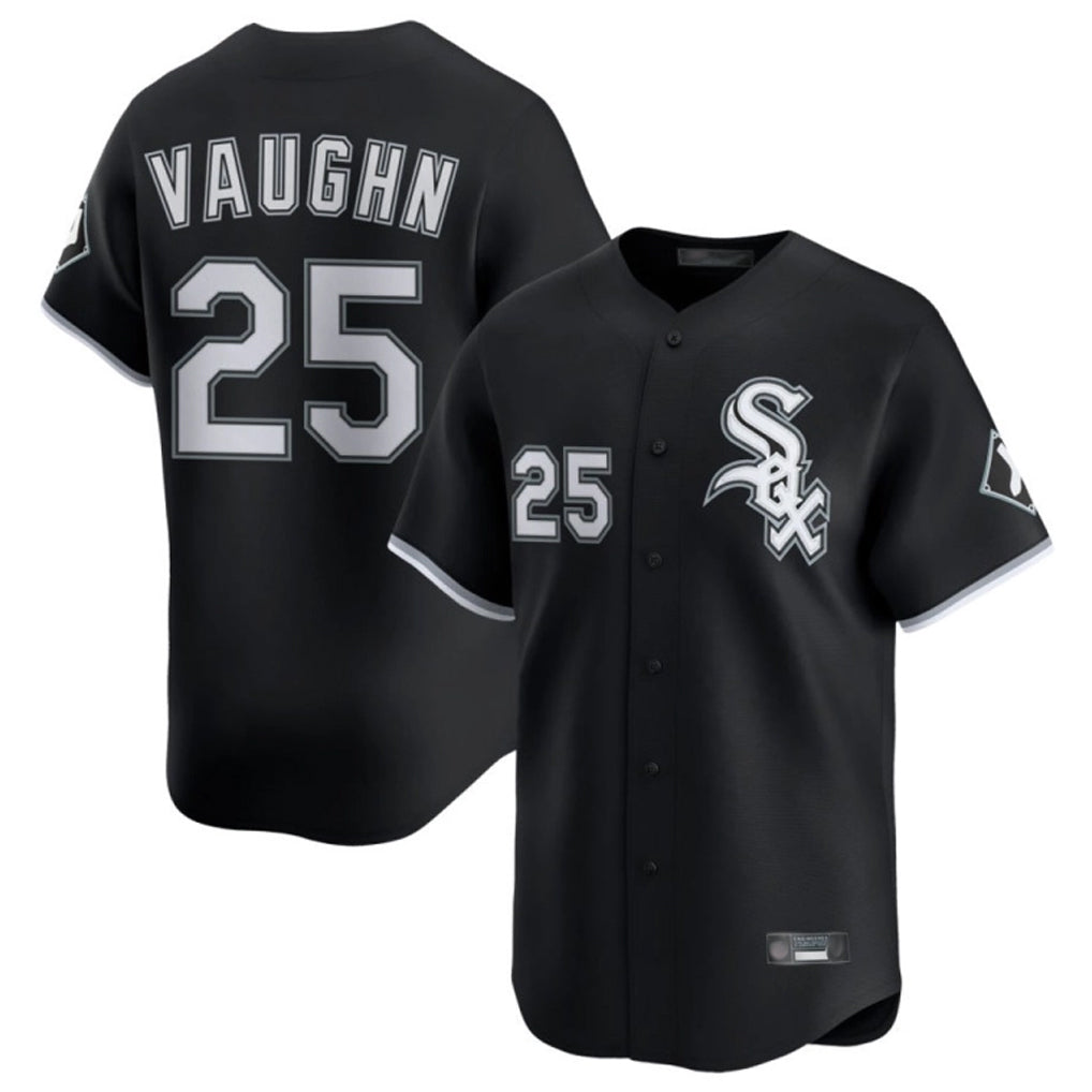 tocy C.White Sox #25 Andrew Vaughn Player Black Limited Home Stitched Jerseys