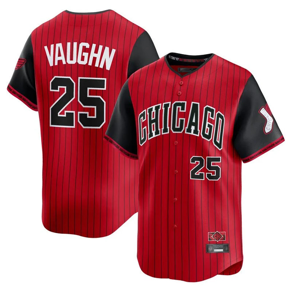 tocy C.White Sox #25 Andrew Vaughn Player Red City Connect Limited Home Stitched Jerseys