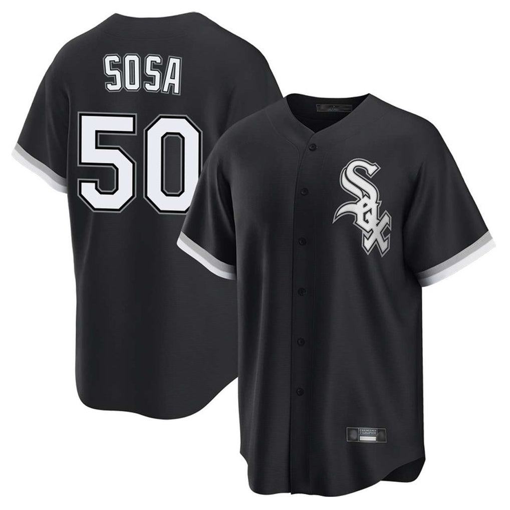 tocy C.White Sox #50 Lenyn Sosa Player Black Home Game Stitched Jerseys