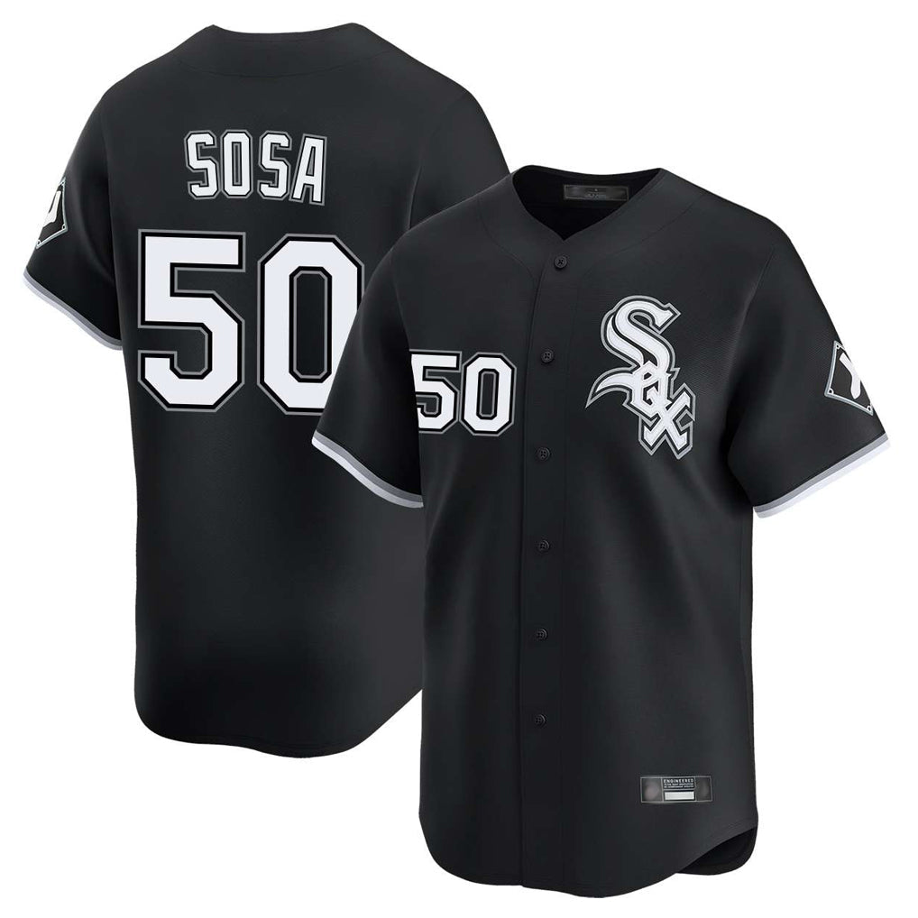 tocy C.White Sox #50 Lenyn Sosa Player Black Limited Home Stitched Jerseys