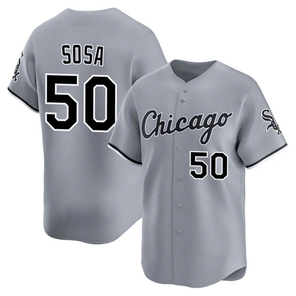 tocy C.White Sox #50 Lenyn Sosa Player Gray Road Limited Home Stitched Jerseys