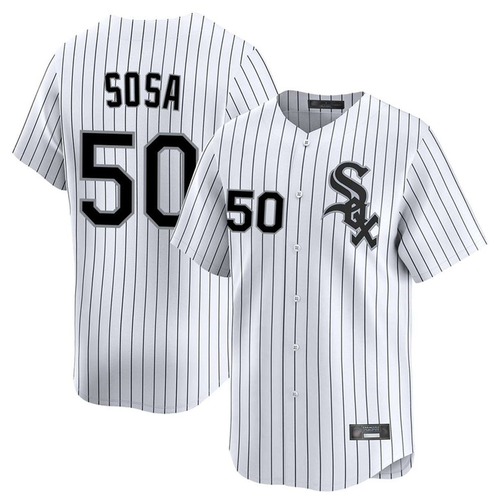 tocy C.White Sox #50 Lenyn Sosa Player White Stripe Limited Home Stitched Jerseys