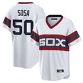 tocy C.White Sox #50 Lenyn Sosa Player White T-shirt Home Game Stitched Jerseys