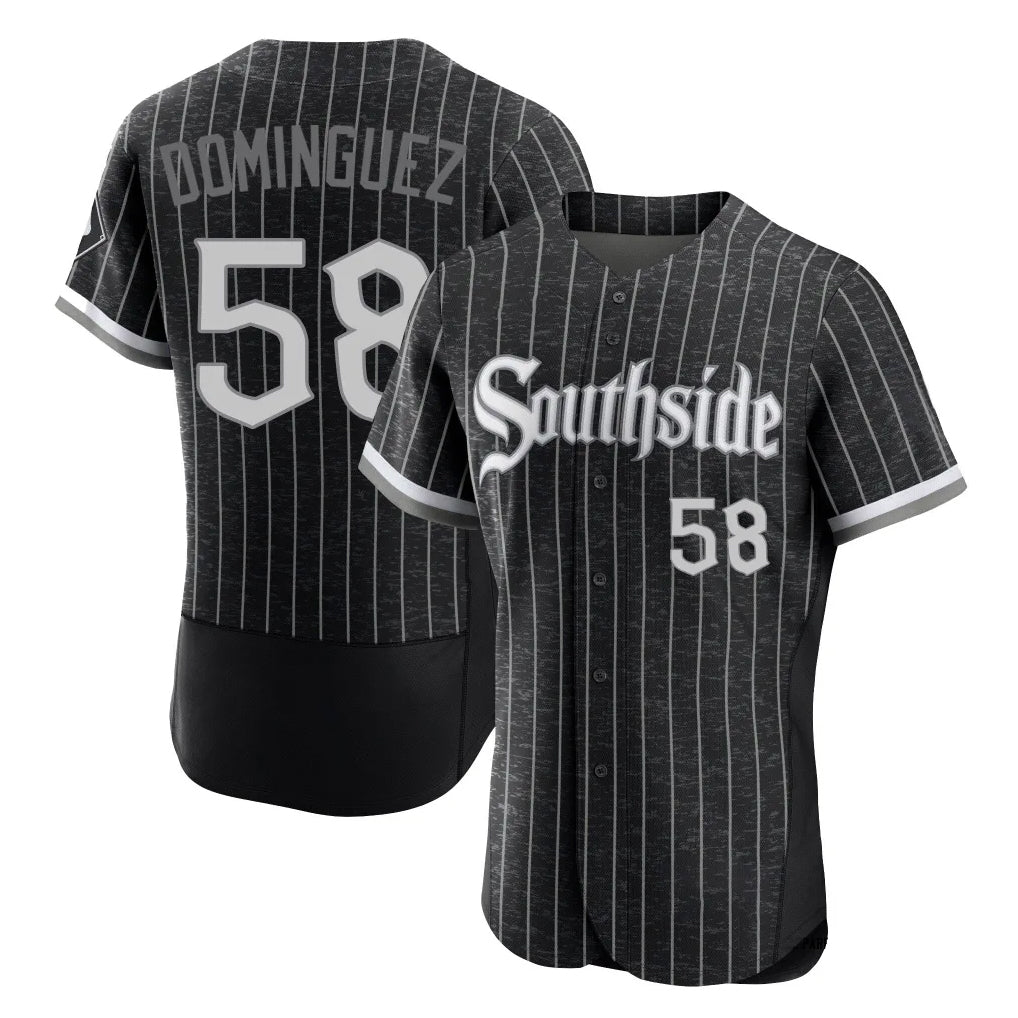 tocy C.White Sox #58 Seranthony Dom¡§anguez Player Black City Connect Limited Elite Home Stitched Jerseys