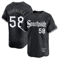 tocy C.White Sox #58 Seranthony Dom¡§anguez Player Black City Connect Limited Home Stitched Jerseys