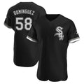 tocy C.White Sox #58 Seranthony Dom¡§anguez Player Black Limited Elite Home Stitched Jerseys