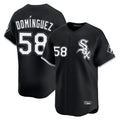 tocy C.White Sox #58 Seranthony Dom¡§anguez Player Black Limited Home Stitched Jerseys