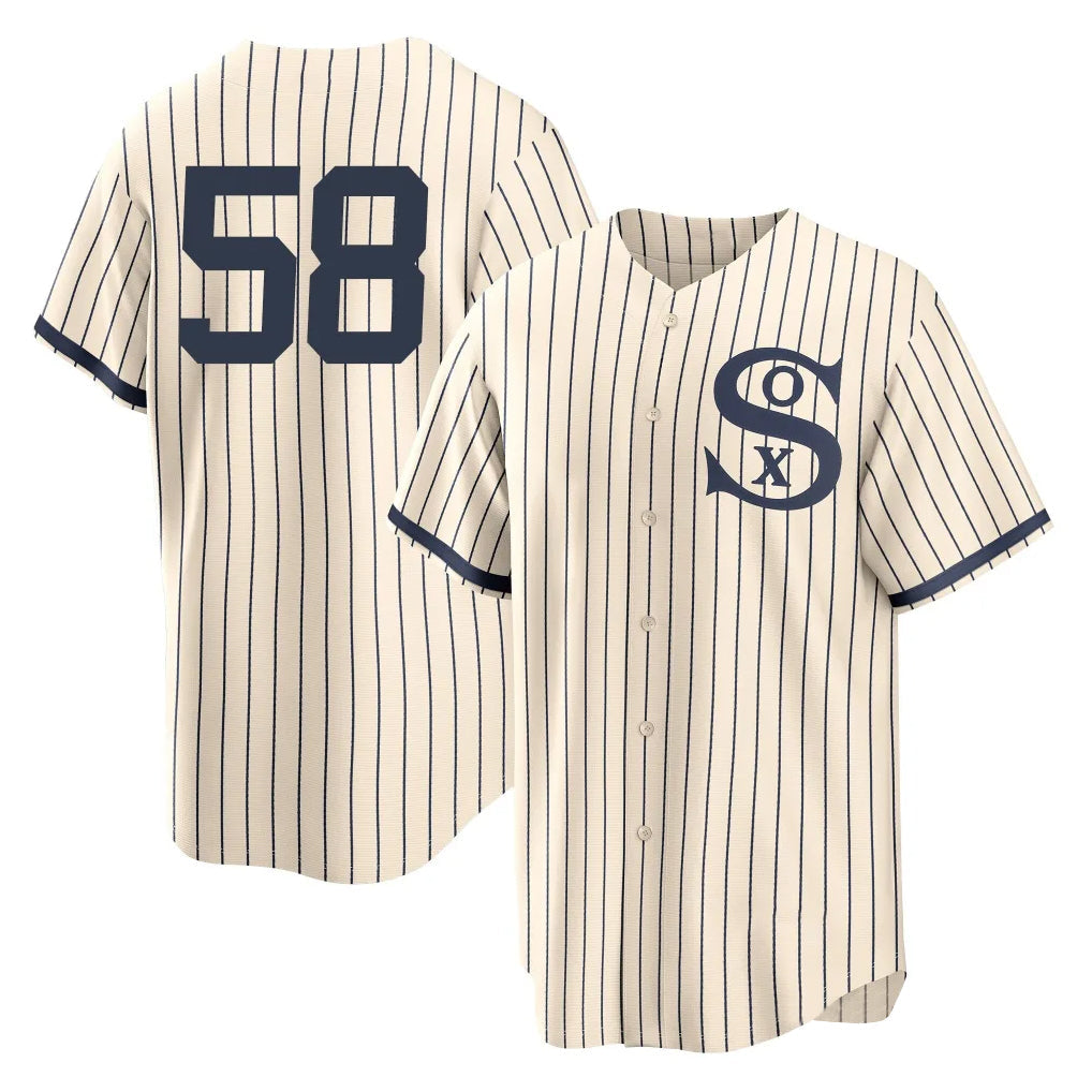 tocy C.White Sox #58 Seranthony Dom¡§anguez Player Cream Field of Dreams Home Game Stitched Jerseys