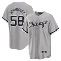 tocy C.White Sox #58 Seranthony Dom¡§anguez Player Gray Home Game Stitched Jerseys