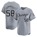 tocy C.White Sox #58 Seranthony Dom¡§anguez Player Gray Road Limited Home Stitched Jerseys