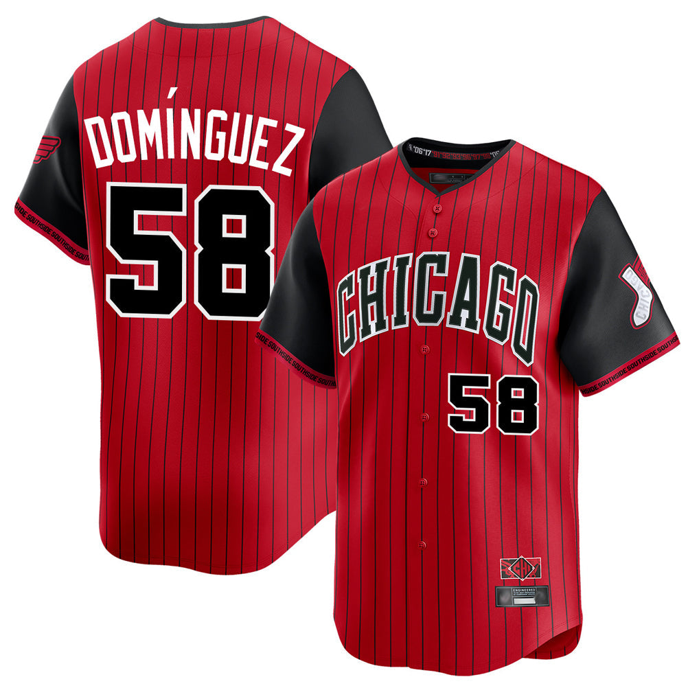 tocy C.White Sox #58 Seranthony Dom¡§anguez Player Red City Connect Limited Home Stitched Jerseys