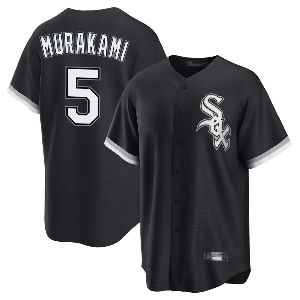 tocy C.White Sox #5 Munetaka Murakami Player Black Home Game Stitched Jerseys