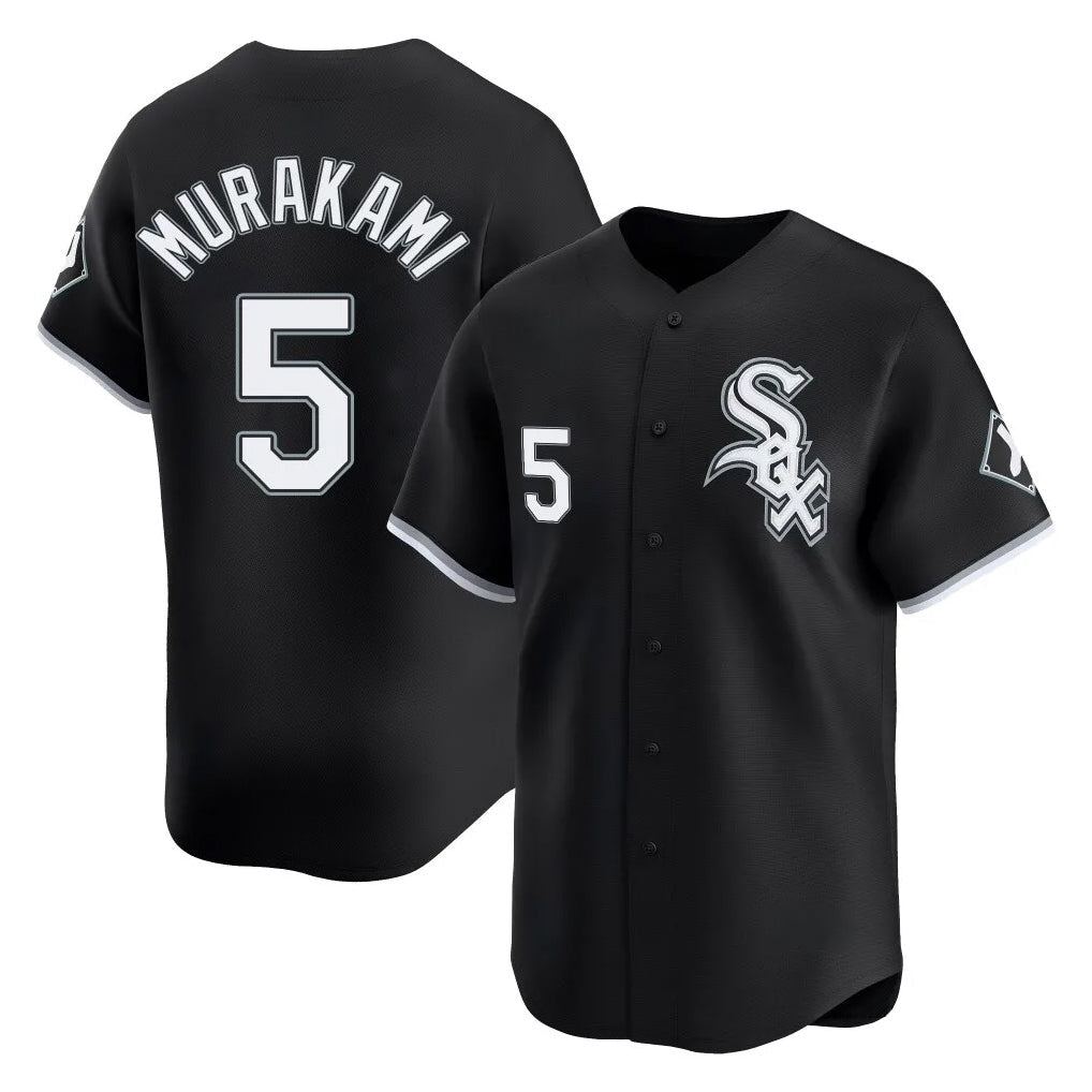 tocy C.White Sox #5 Munetaka Murakami Player Black Limited Home Stitched Jerseys