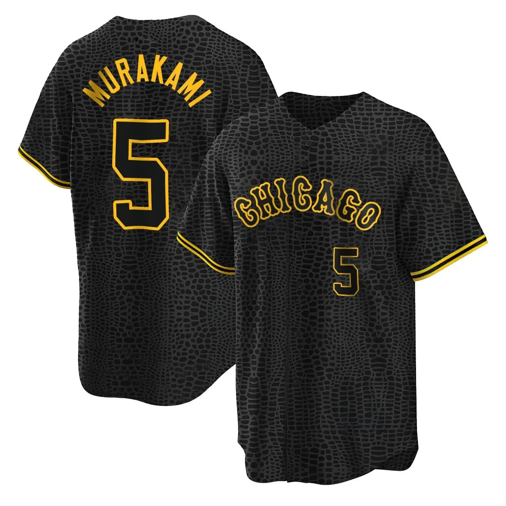 tocy C.White Sox #5 Munetaka Murakami Player Black Snake Skin City Home Game Stitched Jerseys