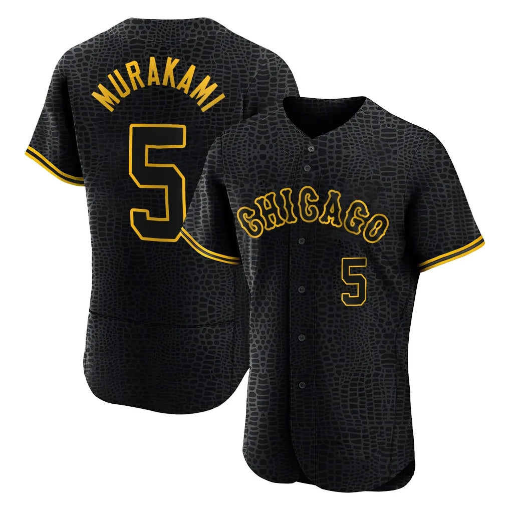 tocy C.White Sox #5 Munetaka Murakami Player Black Snake Skin City Limited Elite Home Stitched Jerseys