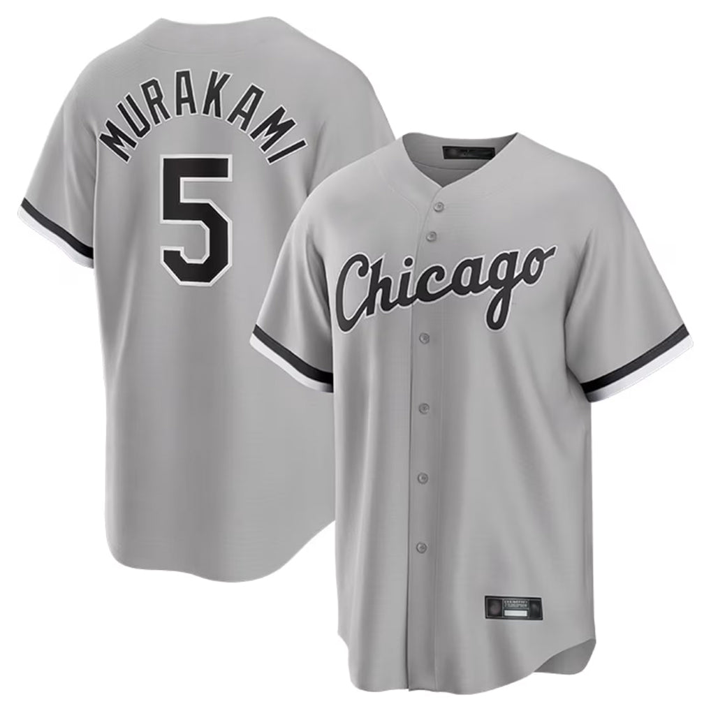 tocy C.White Sox #5 Munetaka Murakami Player Gray Home Game Stitched Jerseys
